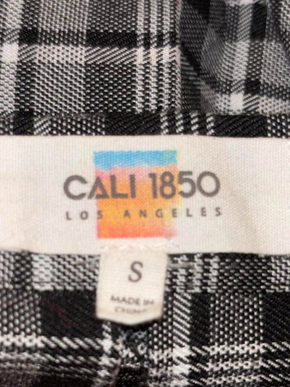 Cali 1850 black and white plaid pleated skirt - Picture 2 of 3